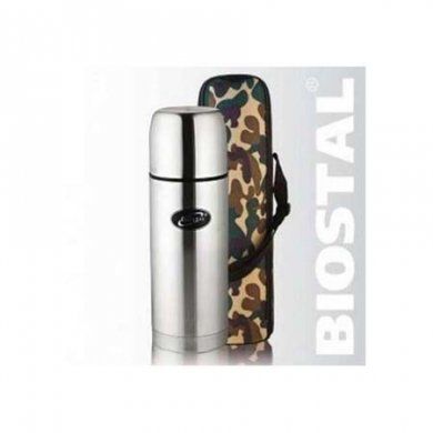 Термос с чехлом Biostal (Россия), нержавеющая сталь, 1 литр -