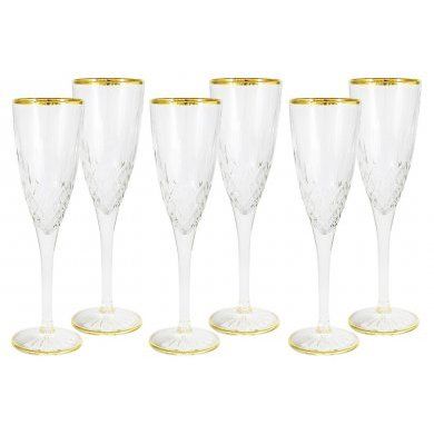 6 бокалов для шампанского Same Decorazione (Италия), стекло, 6 предметов - 1