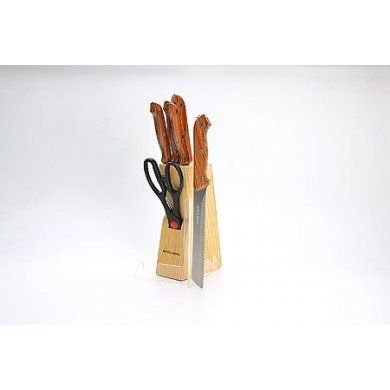 Набор кухонных ножей на деревянной подставке Mayer & Boch (Германия), 7 предметов, нержавеющая сталь - 1
