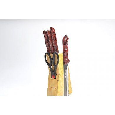 Набор кухонных ножей с подставкой Mayer & Boch (Германия), 7 предметов, нержавеющая сталь - 1