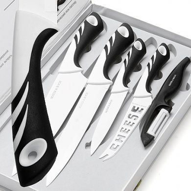 Набор ножей с антибактериальным покрытием Mayer & Boch (Германия), 5 предметов, нержавеющая сталь - 1