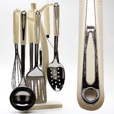 Набор кухонный из 7 предметов на подставке Mayer & Boch (Германия), нержавеющая сталь - 1
