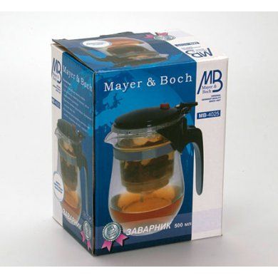 Заварочный стеклянный чайник Mayer & Boch (Германия), стекло - 2