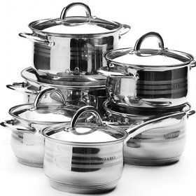 Набор кухонной посуды Mayer & Boch (Германия), 12 предметов, нержавеющая сталь - 1