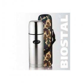Термос с чехлом Biostal (Россия), нержавеющая сталь, 1 литр -