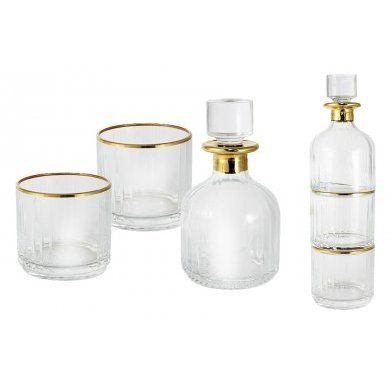 Набор для виски: штоф и 2 стакана Same Decorazione (Италия), стекло, 3 предмета - 1