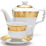 Чайный набор с чайником на 6 персон Mayer & Boch (Германия), фарфор, 13 предметов - 1