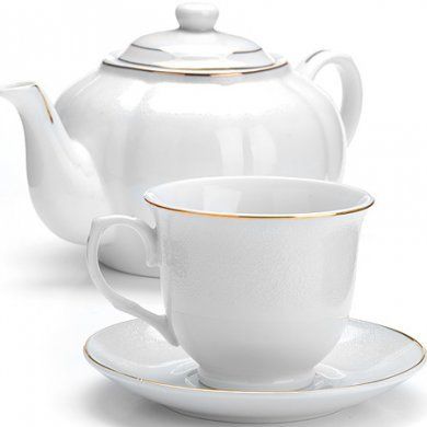 Чайный набор с чайником на 6 персон Mayer & Boch (Германия), фарфор, 13 предметов - 1
