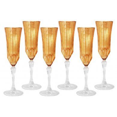 Набор: 6 бокалов для шампанского 150 мл Same Decorazione (Италия), стекло, 6 предметов - 1