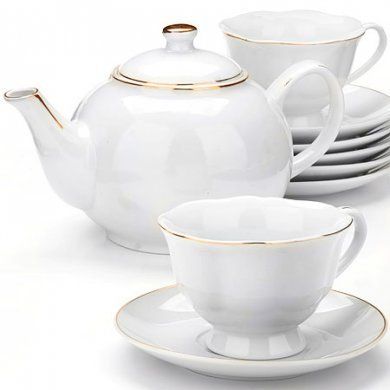Чайный сервиз с чайником Mayer & Boch (Германия), фарфор, 14 предметов - 1