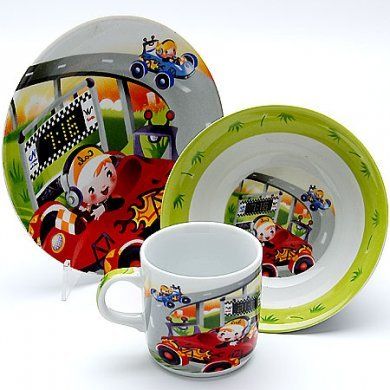 Детский набор столовой посуды 3 предмета Mayer & Boch (Германия), фарфор - 1