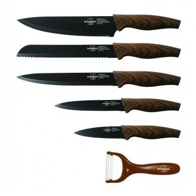 Набор ножей 6 предметов на подставке Swiss Gold (Китай), 6 предметов, нержавеющая сталь - 1