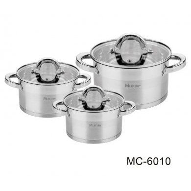 Набор посуды из нержавеющей стали Mercury (Китай), 6 предметов, нержавеющая сталь - 1