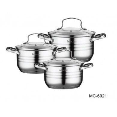 Набор посуды 6 предметов из нержавеющей стали Mercury (Китай), 6 предметов, нержавеющая сталь - 1