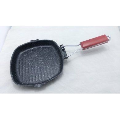 Сковорода-гриль с антипригарным покрытием Mercury (Китай), углеродистая сталь, 20 см - 1