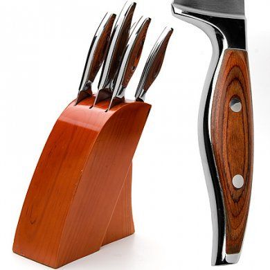 Набор ножей из кованной стали на подставке Mayer & Boch (Германия), 6 предметов, нержавеющая сталь - 1