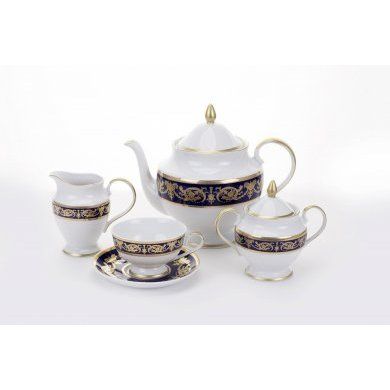 Чайный фарфоровый сервиз на 6 персон Bavarian Porcelain (Германия), фарфор, 15 предметов - 1