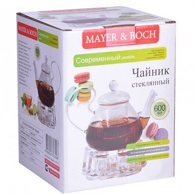 Чайник стекляный Mayer & Boch (Германия), менее 1 л, стекло - 3
