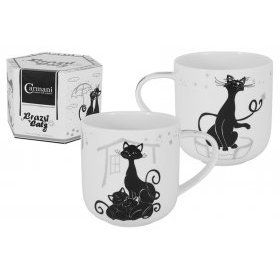 Кружка Кошка с котятами Carmani (Польша), костяной фарфор - 1