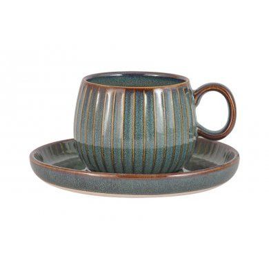 Чашка с блюдцем морская волна Julia Vysotskaya (Китай), 2 предмета, керамика - 1