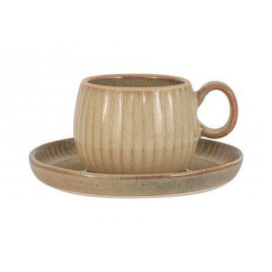 Чашка с блюдцем песочный Julia Vysotskaya (Китай), 2 предмета, керамика - 1