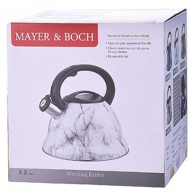 Чайник 3, 2 л со свистком Mayer & Boch (Германия), 3 литра, нержавеющая сталь - 4