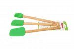 Набор лопаток и кисточки силиконовых с бамбук.ручками BRAVO (), бамбук - 1