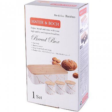 Набор из хлебницы и 3-х банок Mayer & Boch (Германия), бамбук - 4