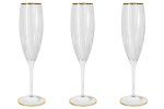 Набор бокалов для шампанского Пиза золото 6 штук Same Decorazione (Италия), хрусталь, 6 предметов - 1