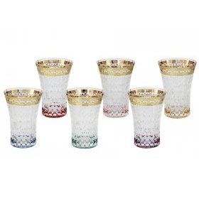 Набор стаканов для воды Цветная Флоренция 6 штук Same Decorazione (Италия), стекло, 6 предметов - 1